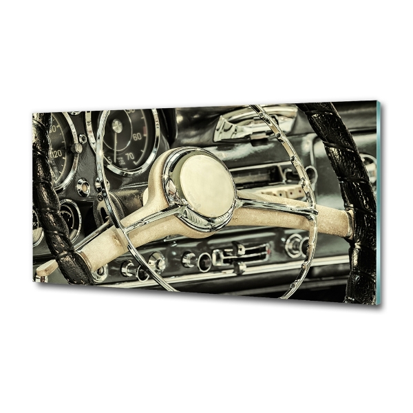 Cuadro decorativo de vidrio para salón horizontal Carbriolet