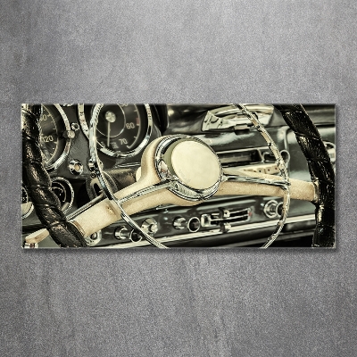 Cuadro decorativo de vidrio para salón horizontal Carbriolet