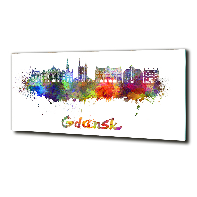 Fotoobraz na ścianę szklany Kolorowy Gdańsk