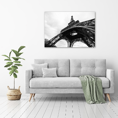 Cuadro de cristal templado moderno horizontal Torre Eiffel de París