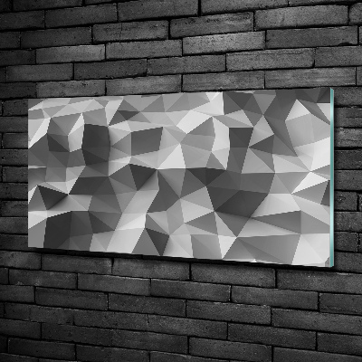 Impresión en cristal con acabado brillante horizontal Triángulos abstractos