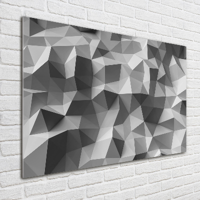 Impresión en cristal con acabado brillante horizontal Triángulos abstractos