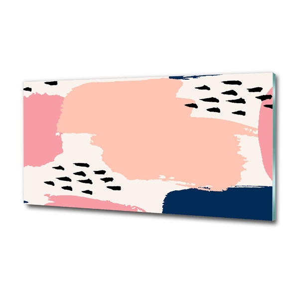 Cuadro decorativo de vidrio para salón horizontal Fondo abstracto