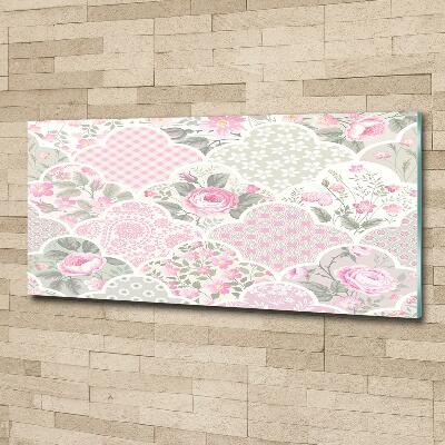 Impresión en cristal con acabado brillante horizontal Rosas y adornos