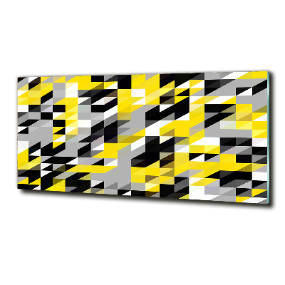 Cuadro de cristal templado moderno horizontal Fondo geométrico