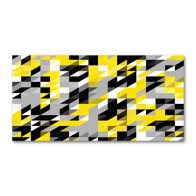 Cuadro de cristal templado moderno horizontal Fondo geométrico