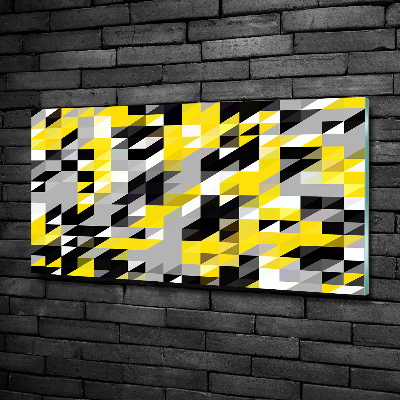 Cuadro de cristal templado moderno horizontal Fondo geométrico