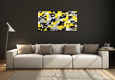 Cuadro de cristal templado moderno horizontal Fondo geométrico