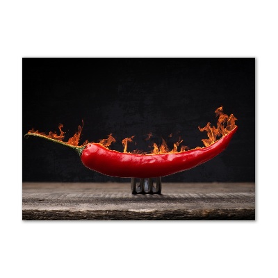 Cuadro de cristal templado moderno horizontal Ají picante