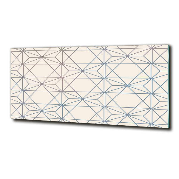 Cuadro de cristal templado moderno horizontal Fondo geométrico