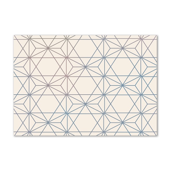 Cuadro de cristal templado moderno horizontal Fondo geométrico