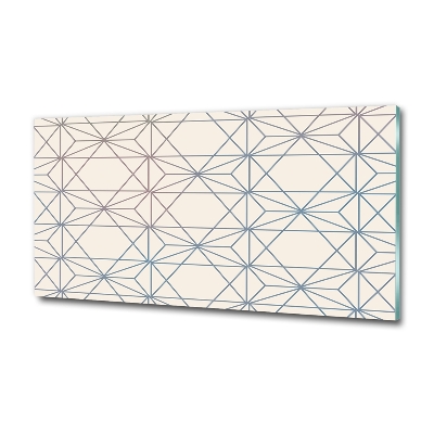 Cuadro de cristal templado moderno horizontal Fondo geométrico