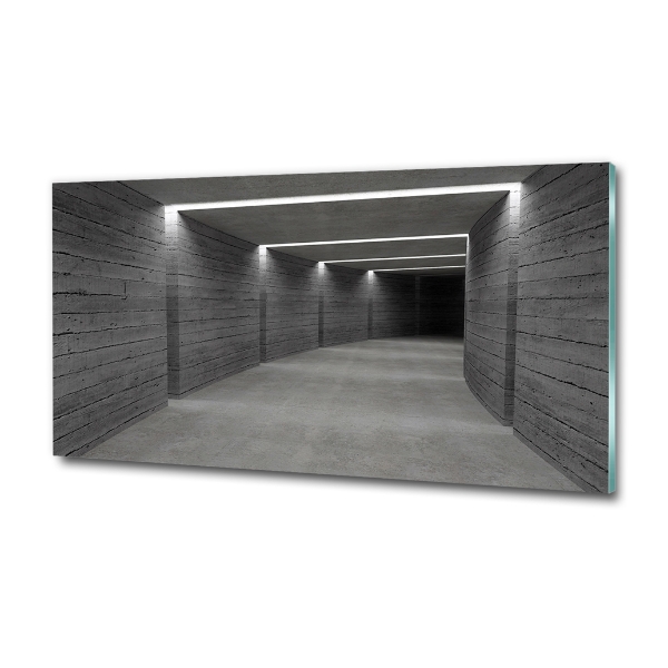 Cuadro decorativo de vidrio para salón horizontal Túnel de hormigón