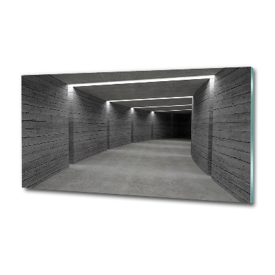 Cuadro decorativo de vidrio para salón horizontal Túnel de hormigón