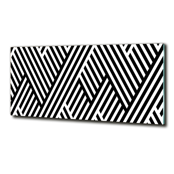 Cuadro decorativo de vidrio para salón horizontal Fondo geométrico