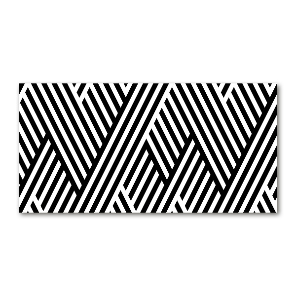 Cuadro decorativo de vidrio para salón horizontal Fondo geométrico