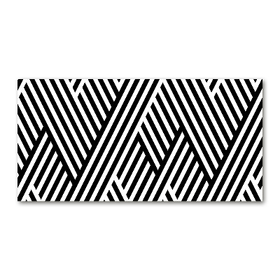 Cuadro decorativo de vidrio para salón horizontal Fondo geométrico