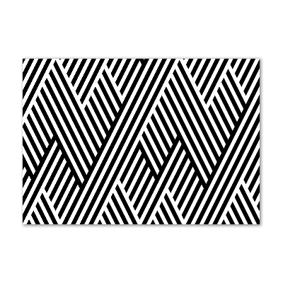 Cuadro decorativo de vidrio para salón horizontal Fondo geométrico