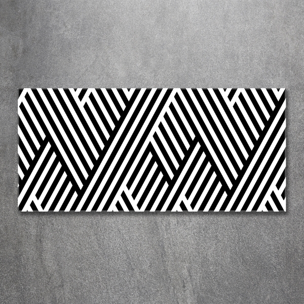 Cuadro decorativo de vidrio para salón horizontal Fondo geométrico