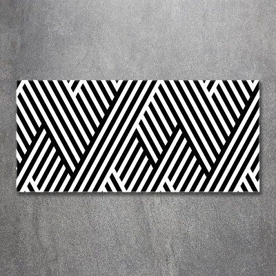 Cuadro decorativo de vidrio para salón horizontal Fondo geométrico