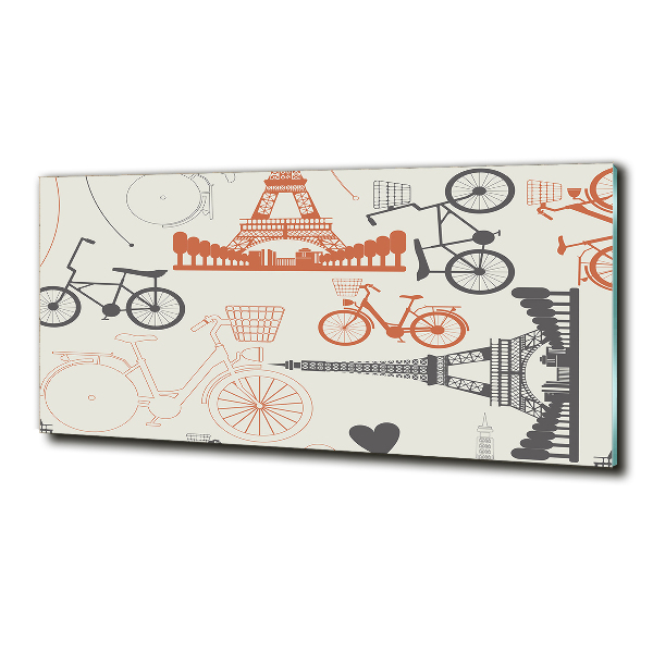 Cuadro de cristal templado moderno horizontal Símbolos de Francia