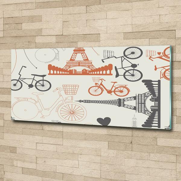 Cuadro de cristal templado moderno horizontal Símbolos de Francia