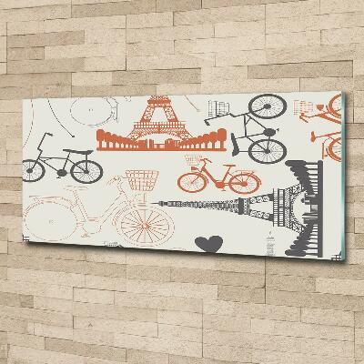 Cuadro de cristal templado moderno horizontal Símbolos de Francia