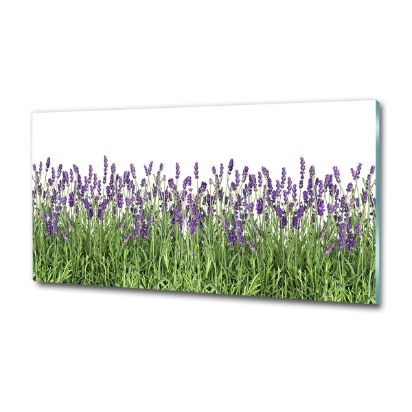 Foto en cristal de alta calidad con impresión uv horizontal flores de lavanda