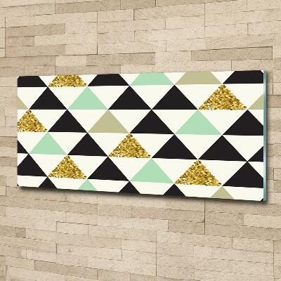 Impresión en cristal con acabado brillante horizontal Triángulos de colores