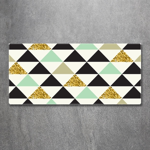 Impresión en cristal con acabado brillante horizontal Triángulos de colores