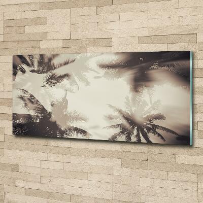 Impresión en cristal con acabado brillante horizontal palmeras