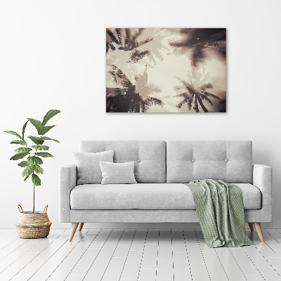 Impresión en cristal con acabado brillante horizontal palmeras