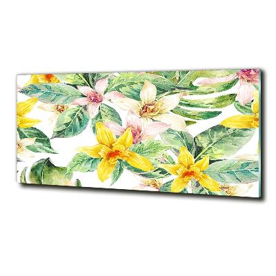 Impresión en cristal con acabado brillante horizontal Orquídea