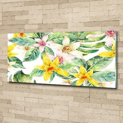 Impresión en cristal con acabado brillante horizontal Orquídea