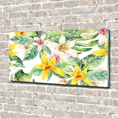 Impresión en cristal con acabado brillante horizontal Orquídea