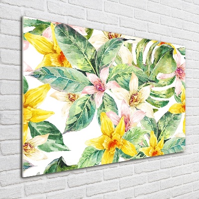 Impresión en cristal con acabado brillante horizontal Orquídea