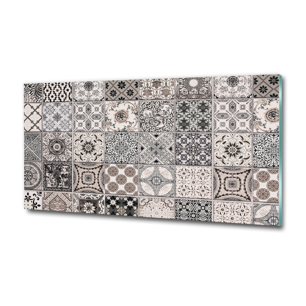 Cuadro decorativo de vidrio para salón horizontal Azulejos de cerámica