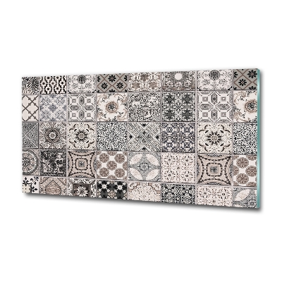 Cuadro decorativo de vidrio para salón horizontal Azulejos de cerámica