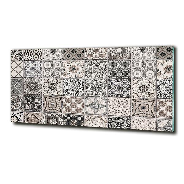 Cuadro decorativo de vidrio para salón horizontal Azulejos de cerámica