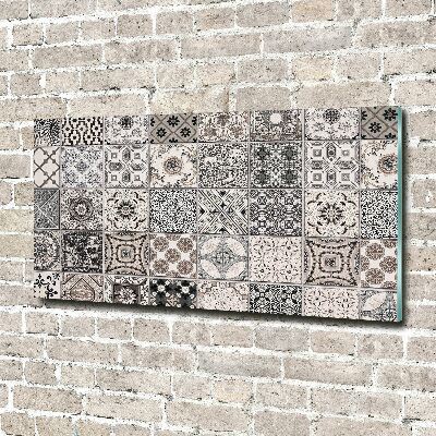 Cuadro decorativo de vidrio para salón horizontal Azulejos de cerámica