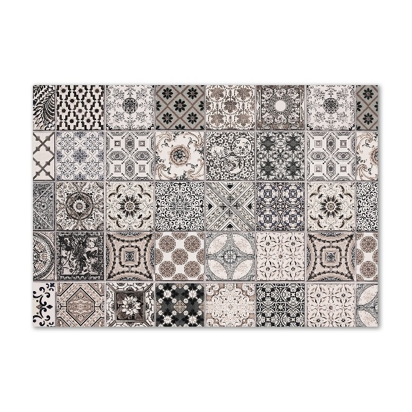 Cuadro decorativo de vidrio para salón horizontal Azulejos de cerámica