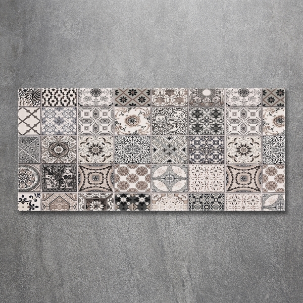 Cuadro decorativo de vidrio para salón horizontal Azulejos de cerámica