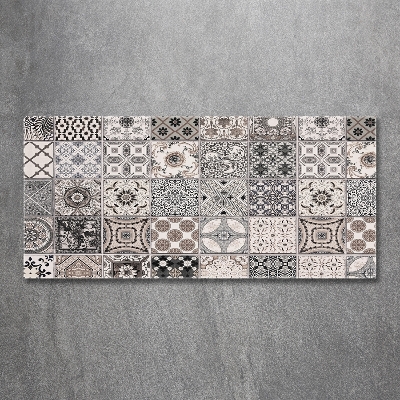 Cuadro decorativo de vidrio para salón horizontal Azulejos de cerámica