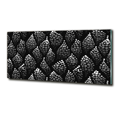 Foto en cristal de alta calidad con impresión uv horizontal Puntos blancos y negros