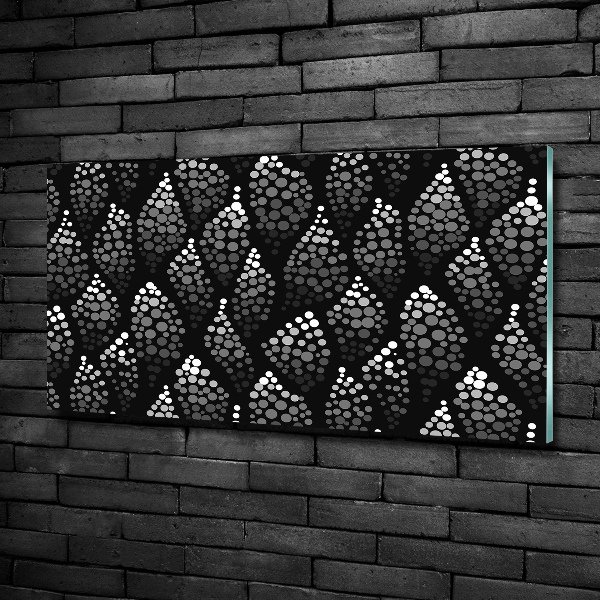 Foto en cristal de alta calidad con impresión uv horizontal Puntos blancos y negros