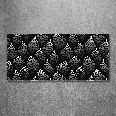 Foto en cristal de alta calidad con impresión uv horizontal Puntos blancos y negros