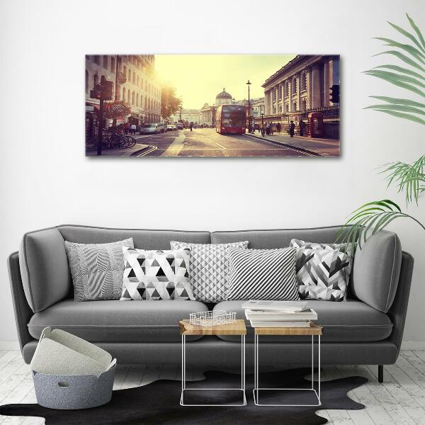 Cuadro decorativo de vidrio para salón horizontal Londres