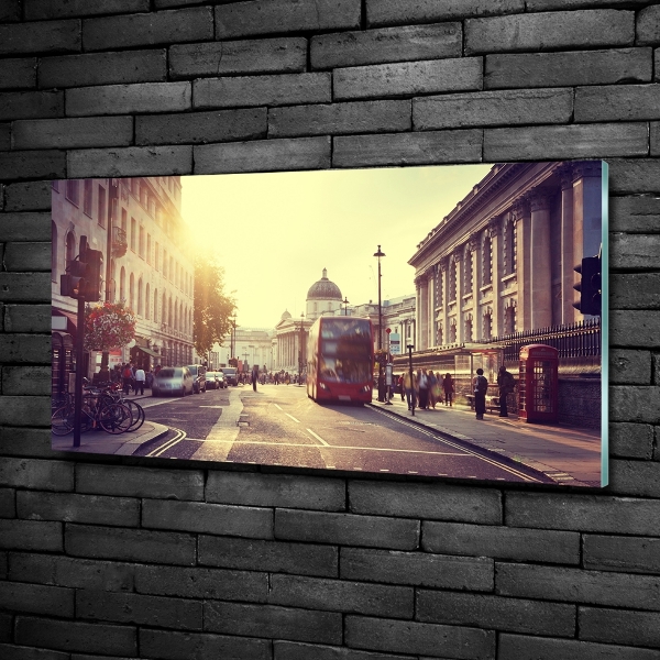 Cuadro decorativo de vidrio para salón horizontal Londres