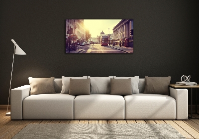 Cuadro decorativo de vidrio para salón horizontal Londres