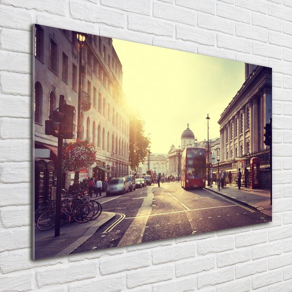 Cuadro decorativo de vidrio para salón horizontal Londres